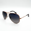 Ray-Ban Large Aviator Polarised Sunglasses 0RB3025 - Blue gradient, copper frame