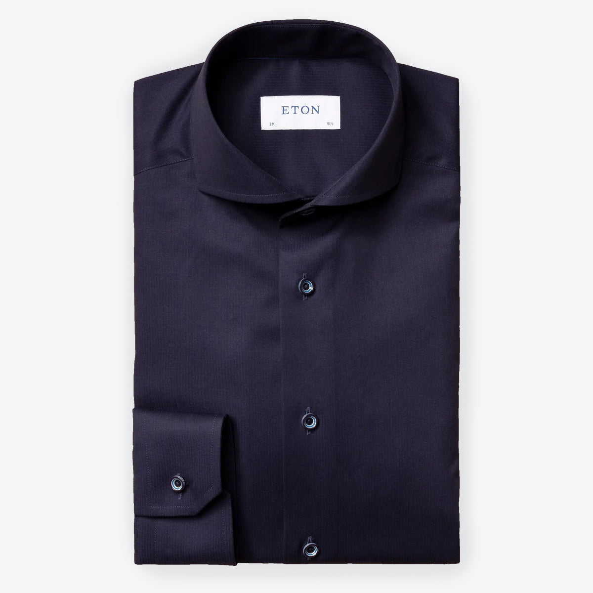 Eton Men's Twill Shirt Dark Blue  Slim Fit