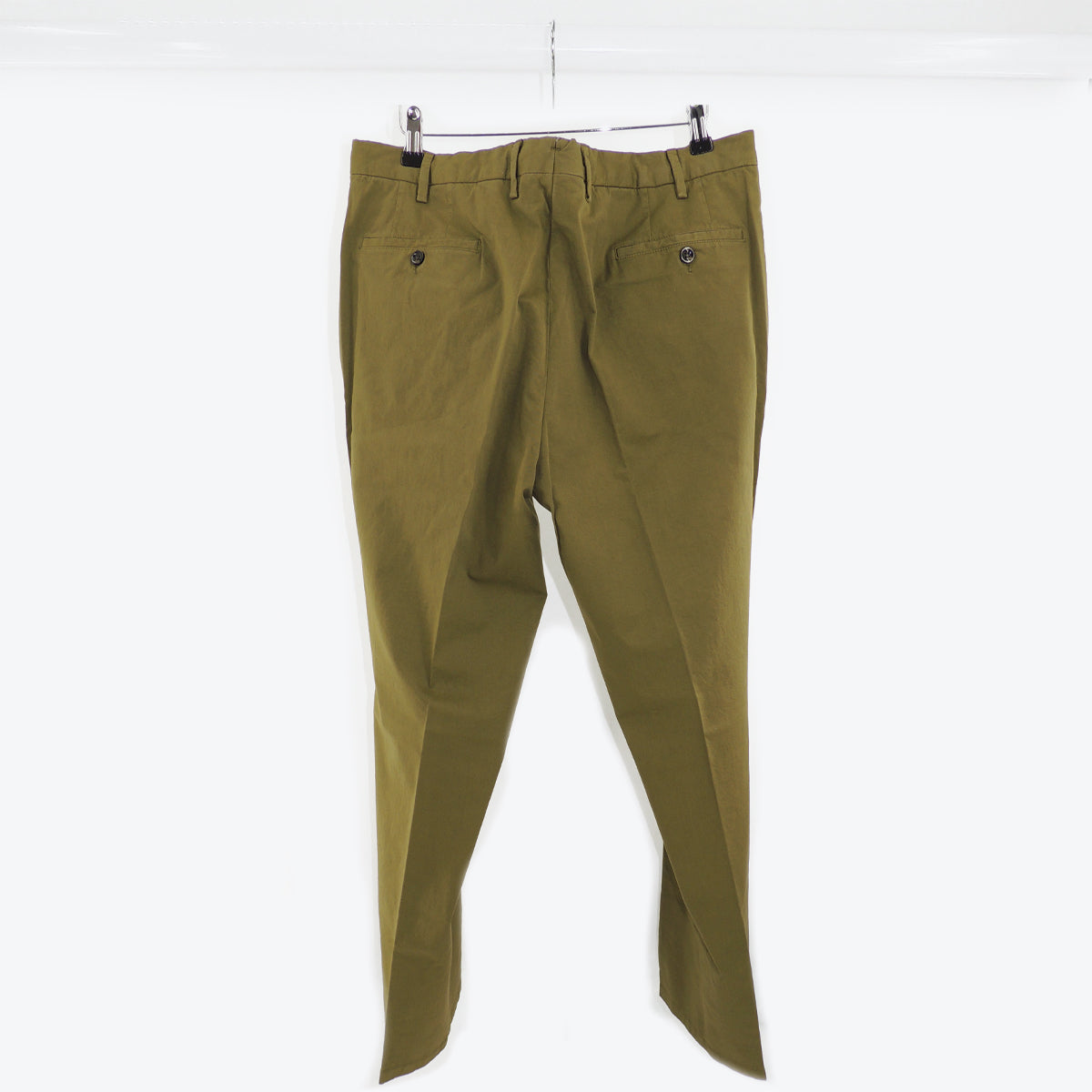 Turnbull & Asser Men's Manson Cotton Trousers in Dark Green /Beige