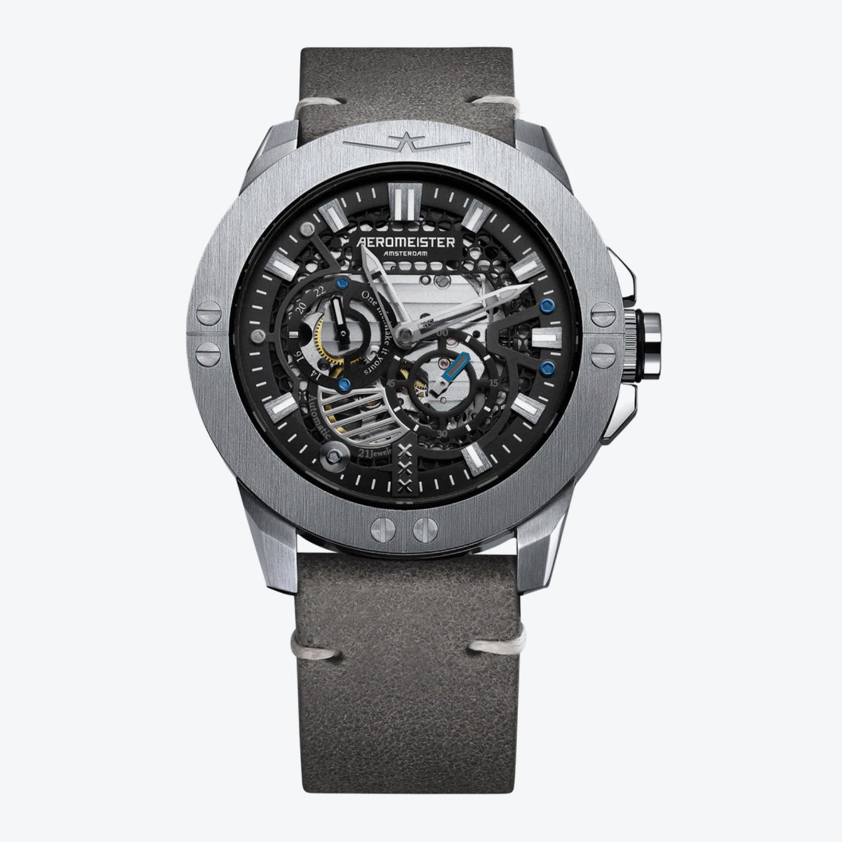 Aeromeister Men's Craftman X31 Automatic Watch Limited Edition Grey Strap (500)