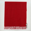 Fraas Pure Cashmere Scarf With Fringes in Red