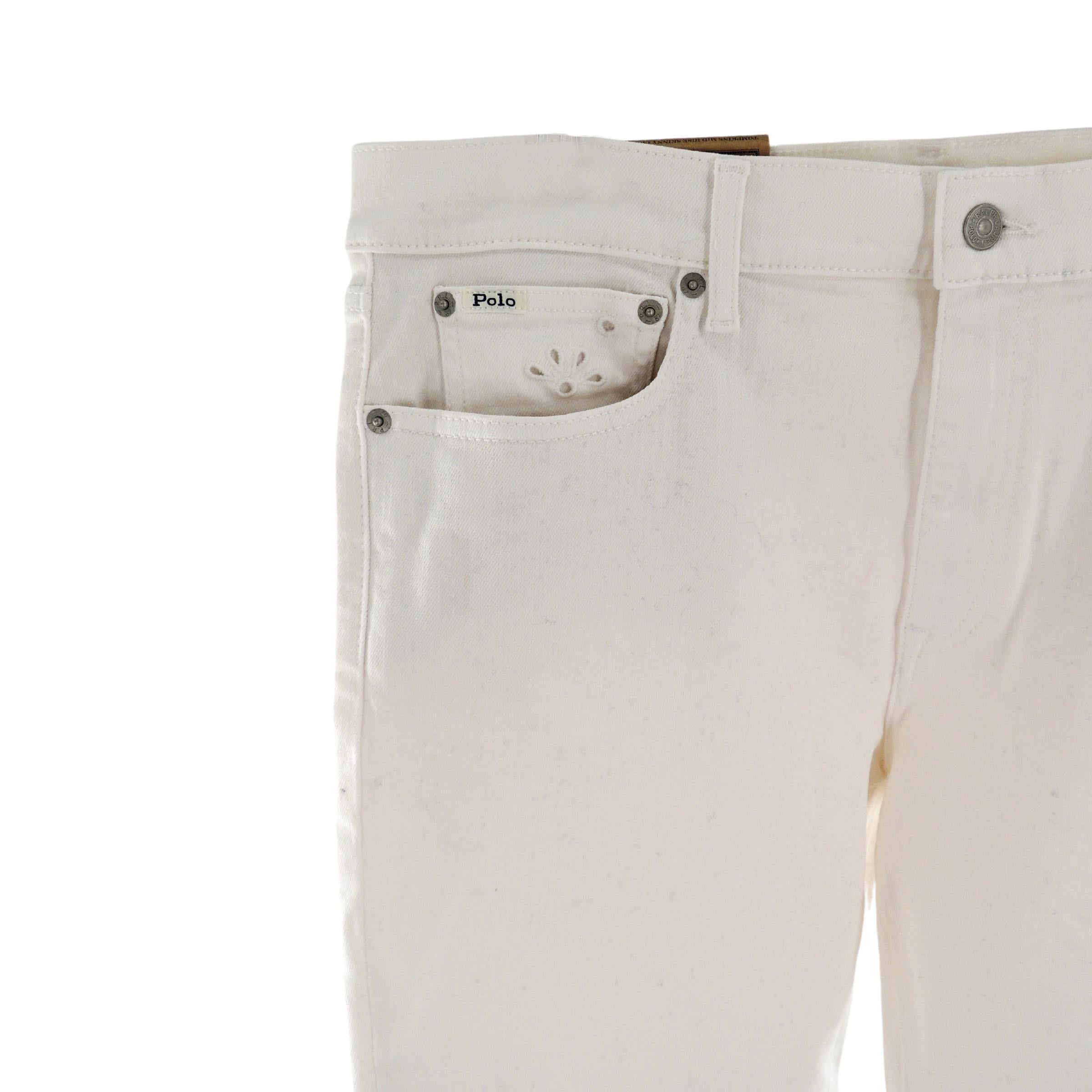 Polo Ralph Lauren Womens Skinny Jeans White UK 32