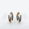 Load image into Gallery viewer, Pilgrim Serenity Crystal Deco Semi Hoops Earrings Gold Plated