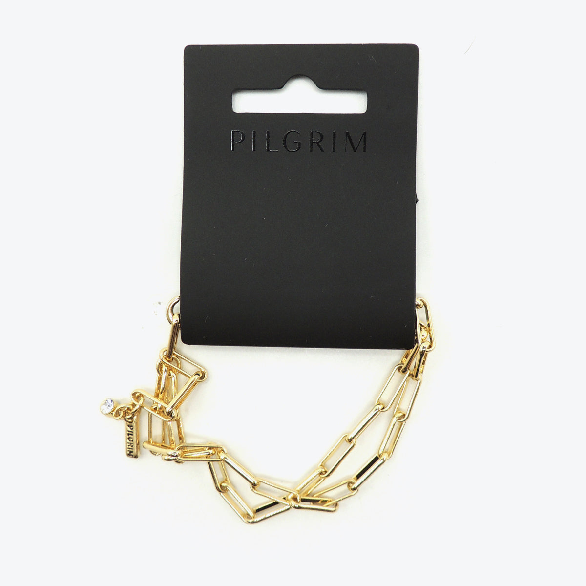 Pilgrim Serenity Square Cable Chain Bracelet Gold Plated