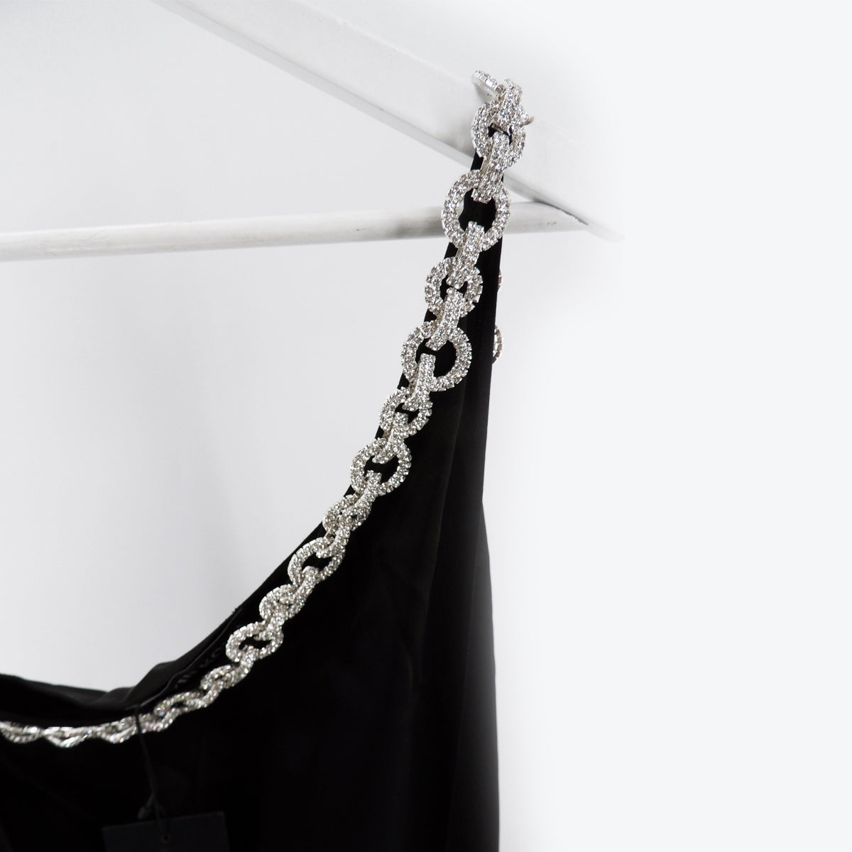 David Koma Asymmetric Wrap Dress With Crystal Chain Detailing size 10