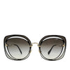 Load image into Gallery viewer, Miu Miu Mu54s Square-Frame Sunglasses in Black