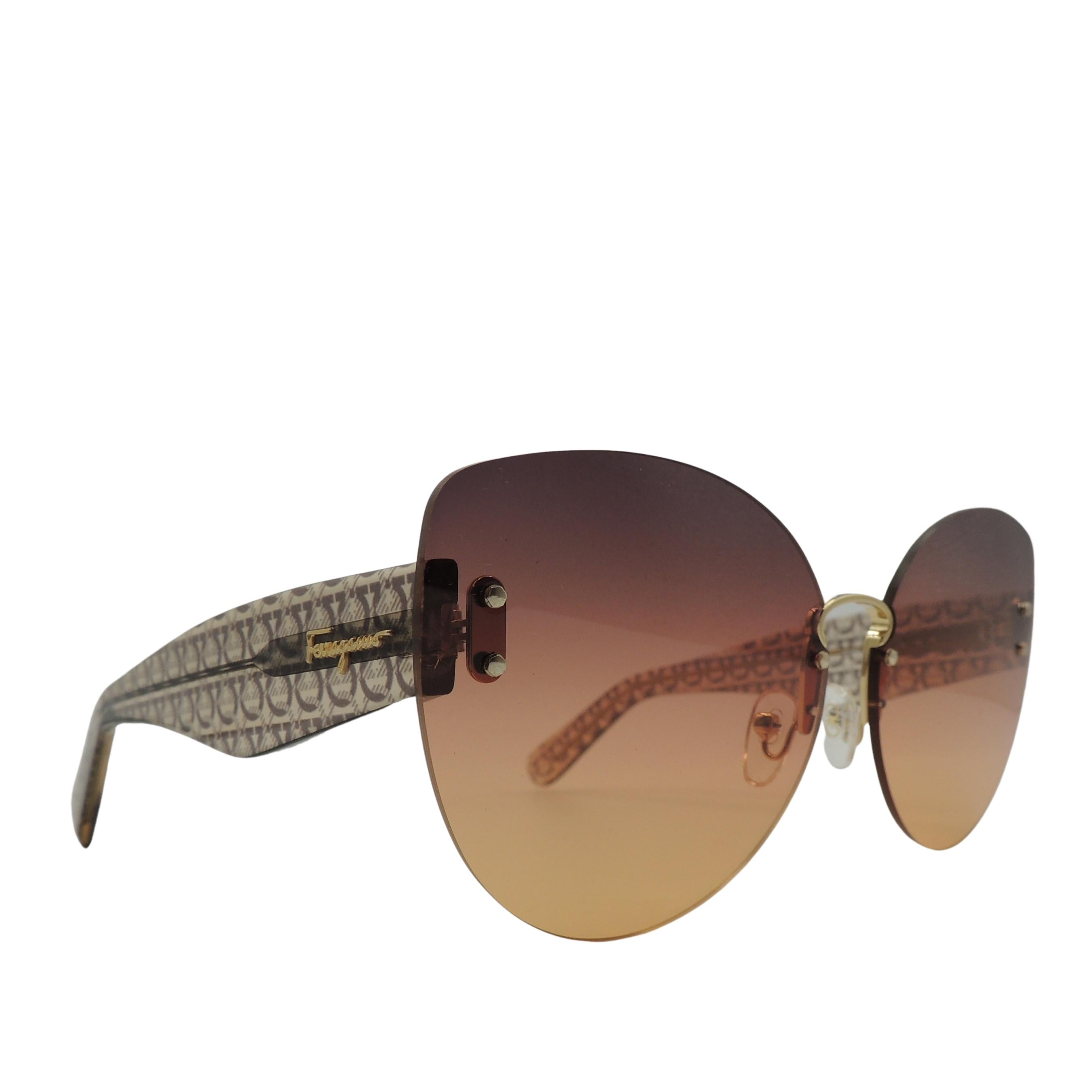 Salvatore Ferragamo SF 208S Sunglasses in Leopard Brown