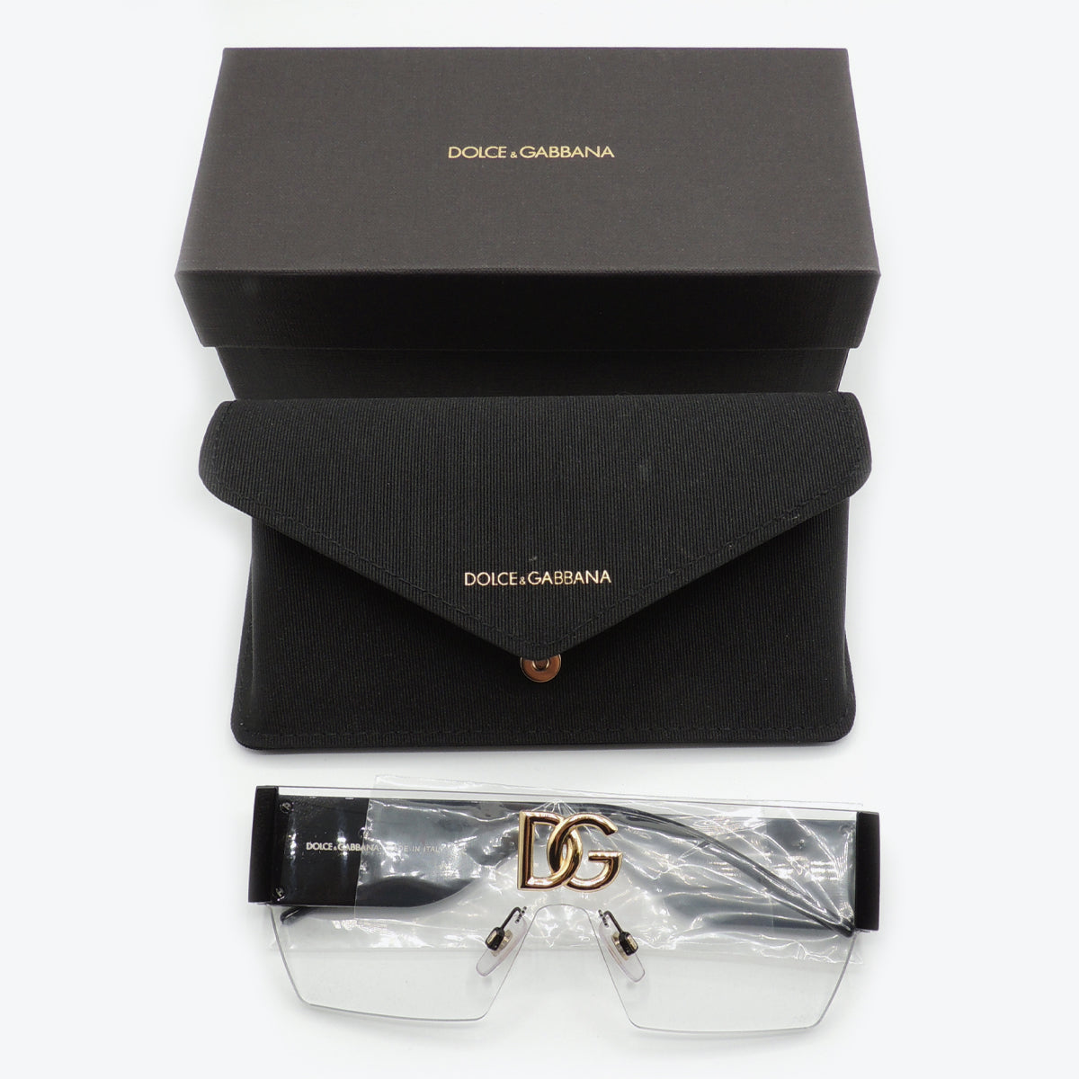 Dolce & Gabbana Geometric transparency glasses clear