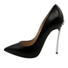 Load image into Gallery viewer, Casadei Blade Penny Heels in Black Nappa Leather  UK 6.5