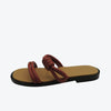 Load image into Gallery viewer, Loewe Flamenco Leather Sandals in Deep Rust Size 3