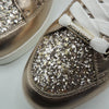 Load image into Gallery viewer, Jimmy Choo Miami Glittered Metallic Leather Sneakers Size 2