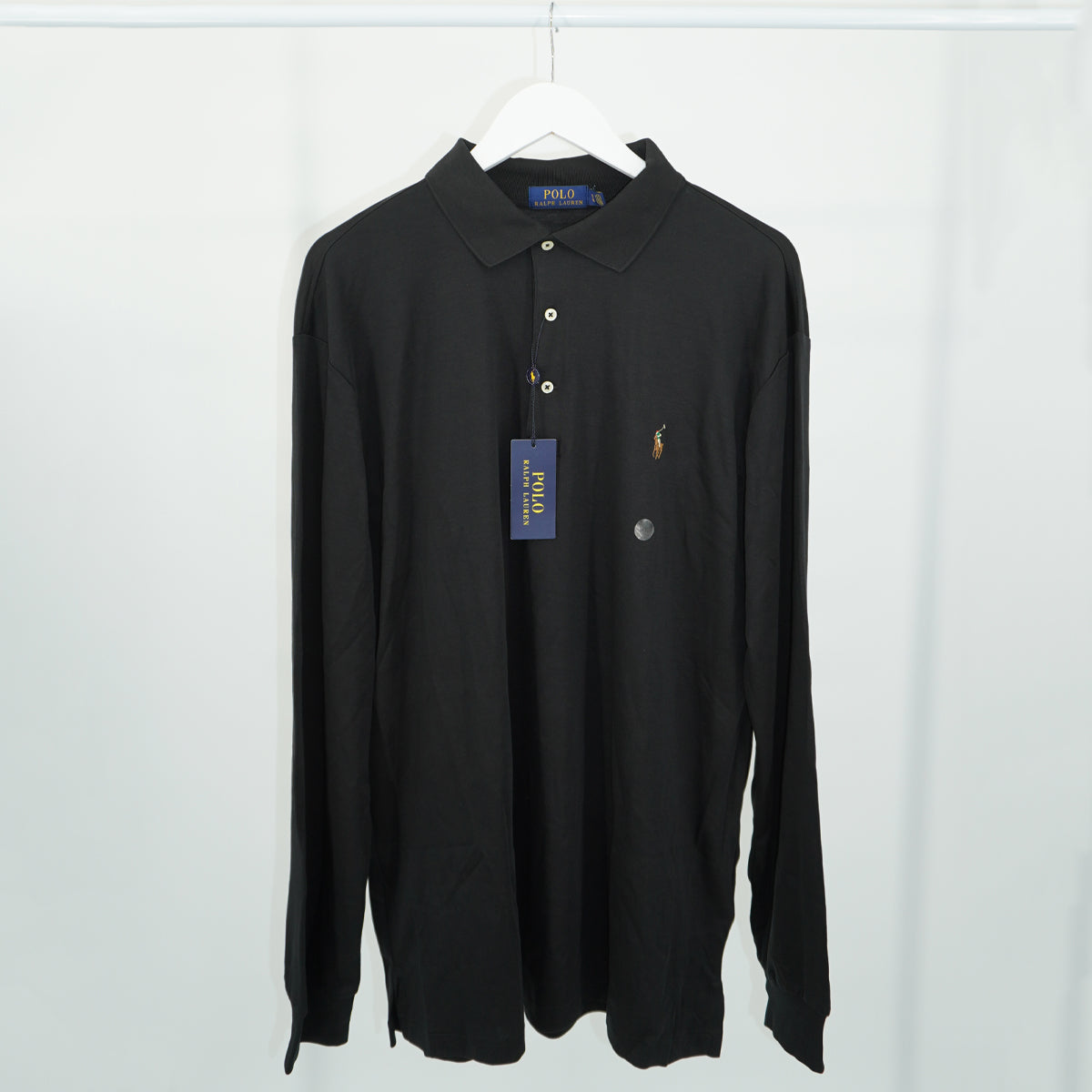 Ralph Lauren Polo Shirt Big & Tall Shirt in Black- Large Tall