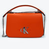 Load image into Gallery viewer, Calvin Klein Monogram Logo Convertible Full Flap Crossbody Bag - Vivid Orange