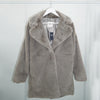 Abercrombie & Fitch Middle Length Faux Fur Coat in Grey  UK 14
