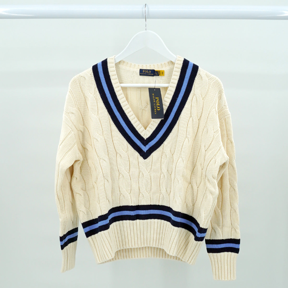 Polo Ralph Lauren Women's  Cable-Knit Cricket Jumper UK 10