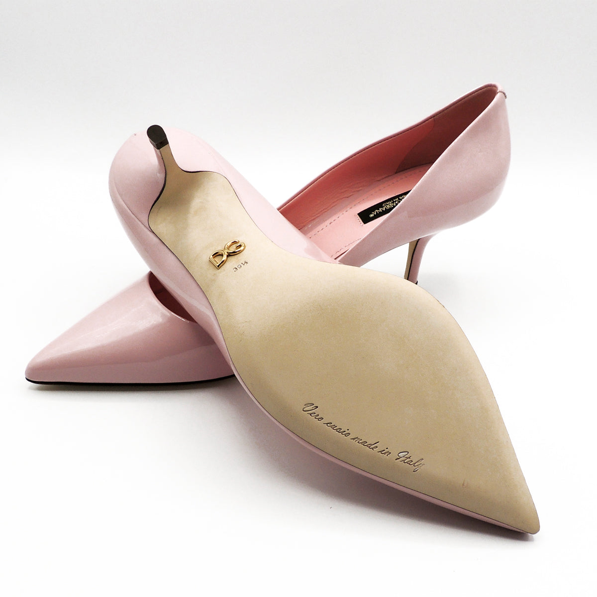 Dolce & Gabbana Cardinale Leather Heels in Pink  UK 6.5