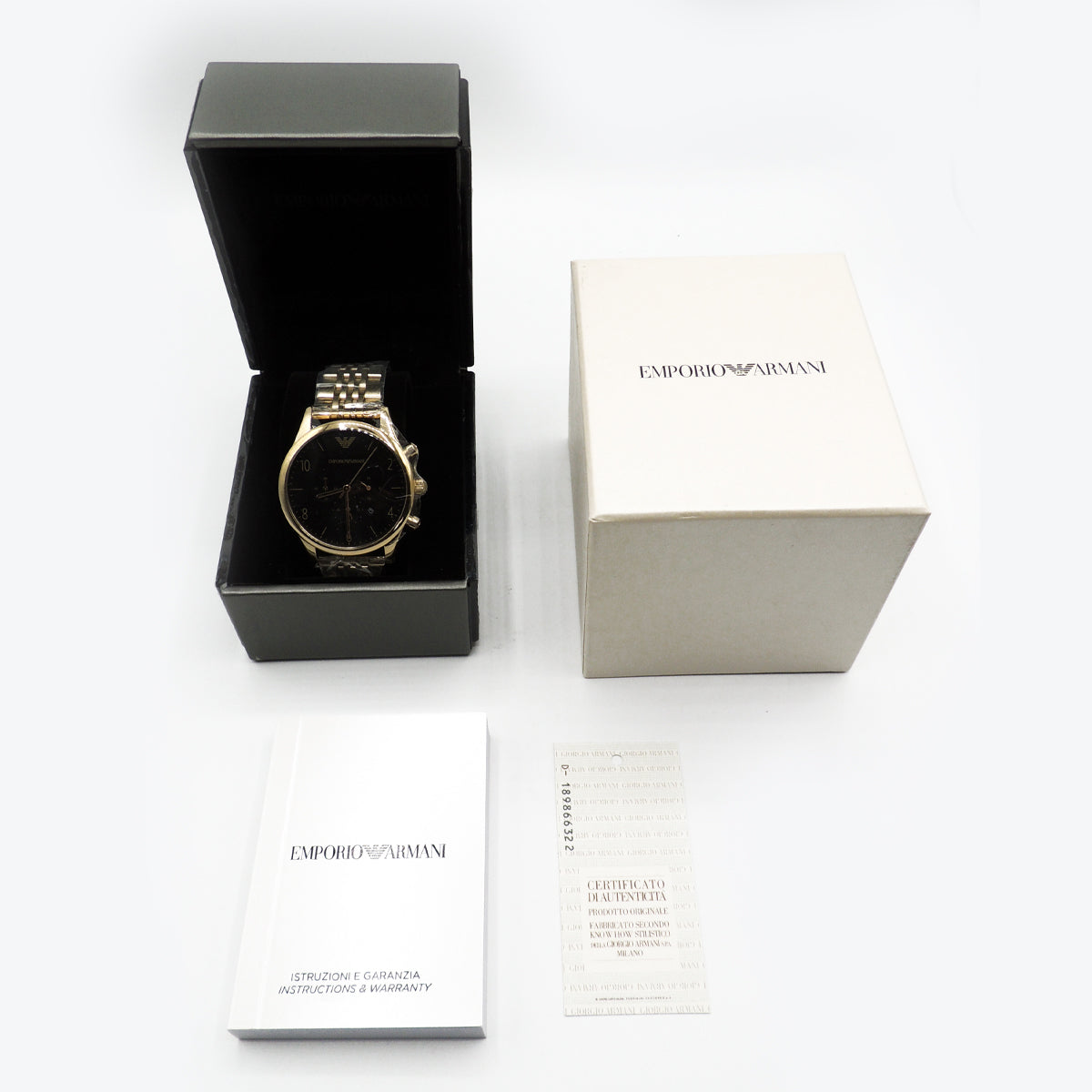 Emporio Armani Gold Chronograph Stainless Steel Watch AR1893
