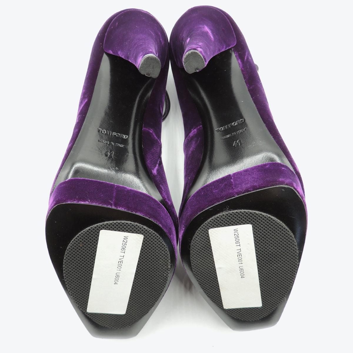 Tom Ford Purple Velvet Platform Heels, UK size 7