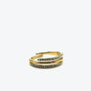Load image into Gallery viewer, Pilgrim Serenity Crystal  14 Karat Gold Plated Crystal Ring