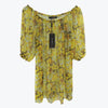 Load image into Gallery viewer, Dolce &amp; Gabbana Floral Transparent Blouse in Yellow UK 16