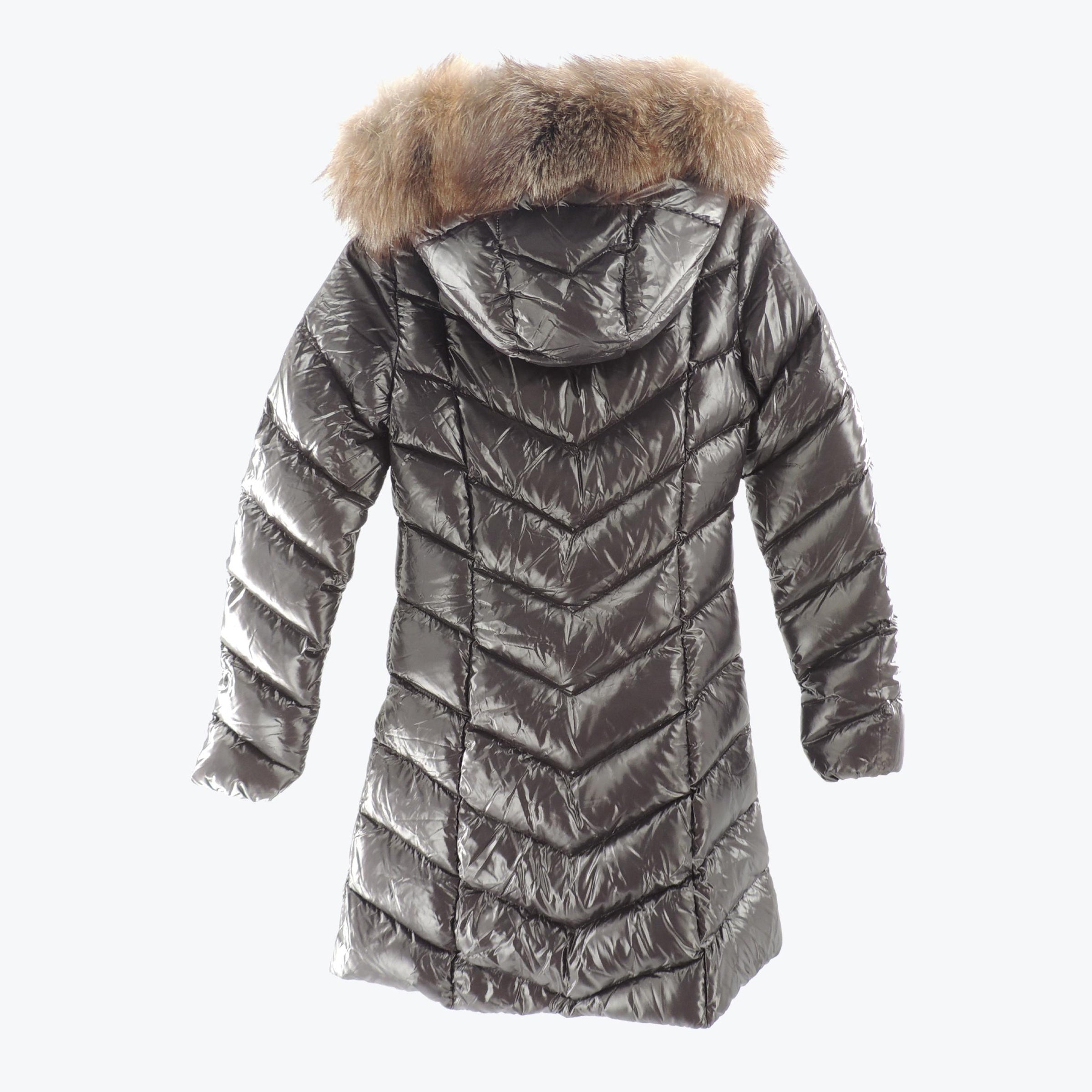 Moncler Women's Fulmar Fur Trimmed Down  Jacket in Black UK 8