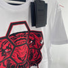 Philipp Plein T-Shirt Hexagon in White/Red Tiger SS Large