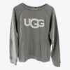 UGG Fuzzy Logo Crew Neck Sweatshirt in Grey UK 16-18