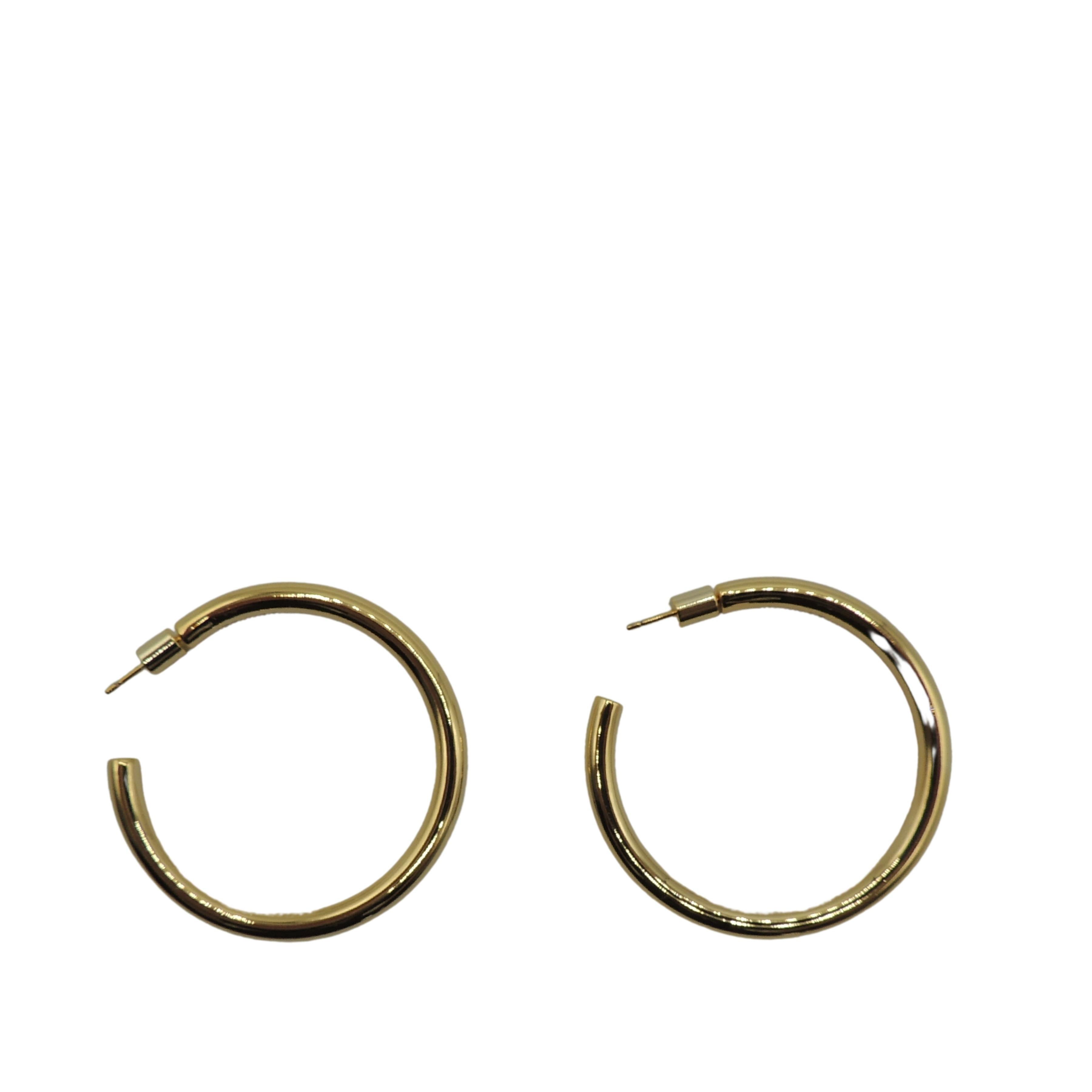 Bonheur Jewellery  Gold Plated Loop Earrings