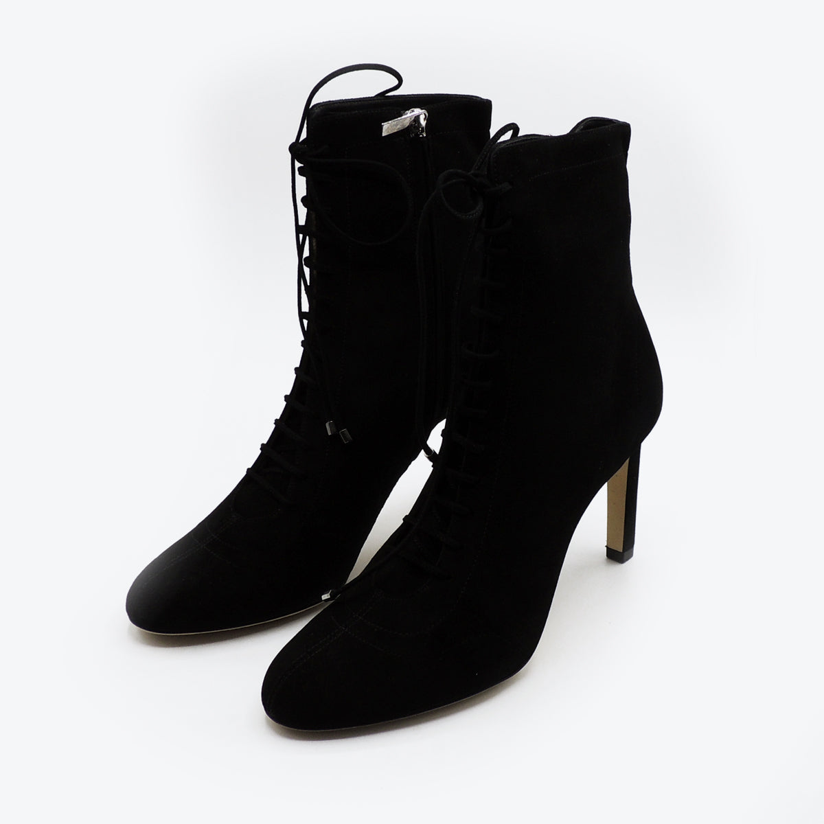 Jimmy Choo Daize 85 Cashmere Suede Ankle Boots in Black UK 5.5