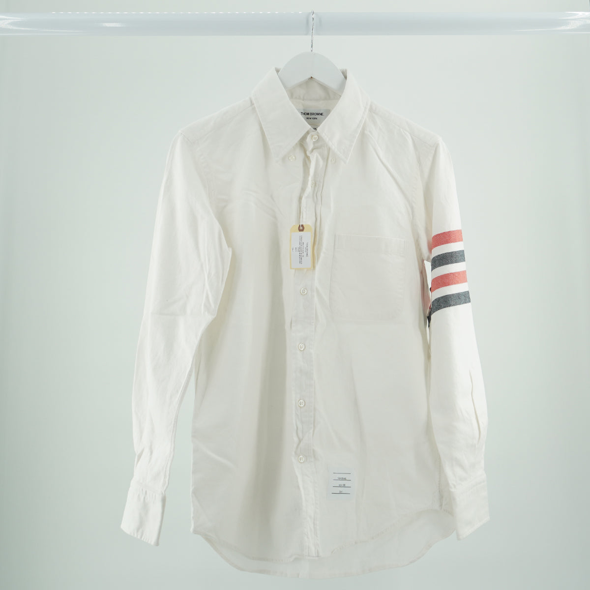 Thom Browne Long Sleeve Shirt 4 Bar in White