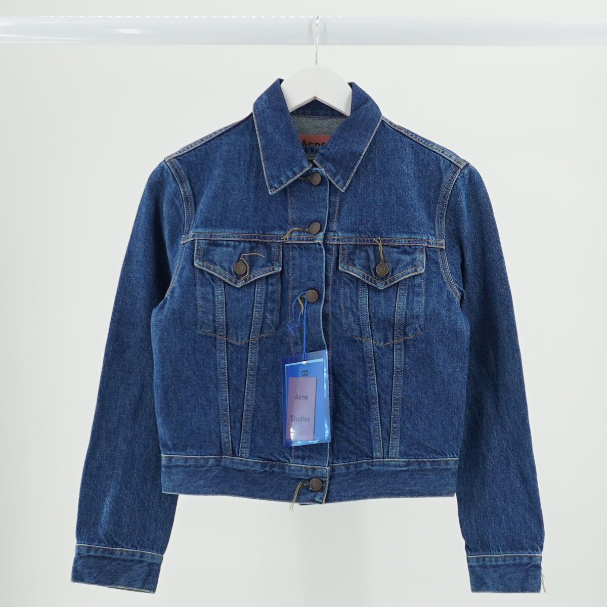 Acne Studios 1999 Denim Jacket in Dark Blue UK 4