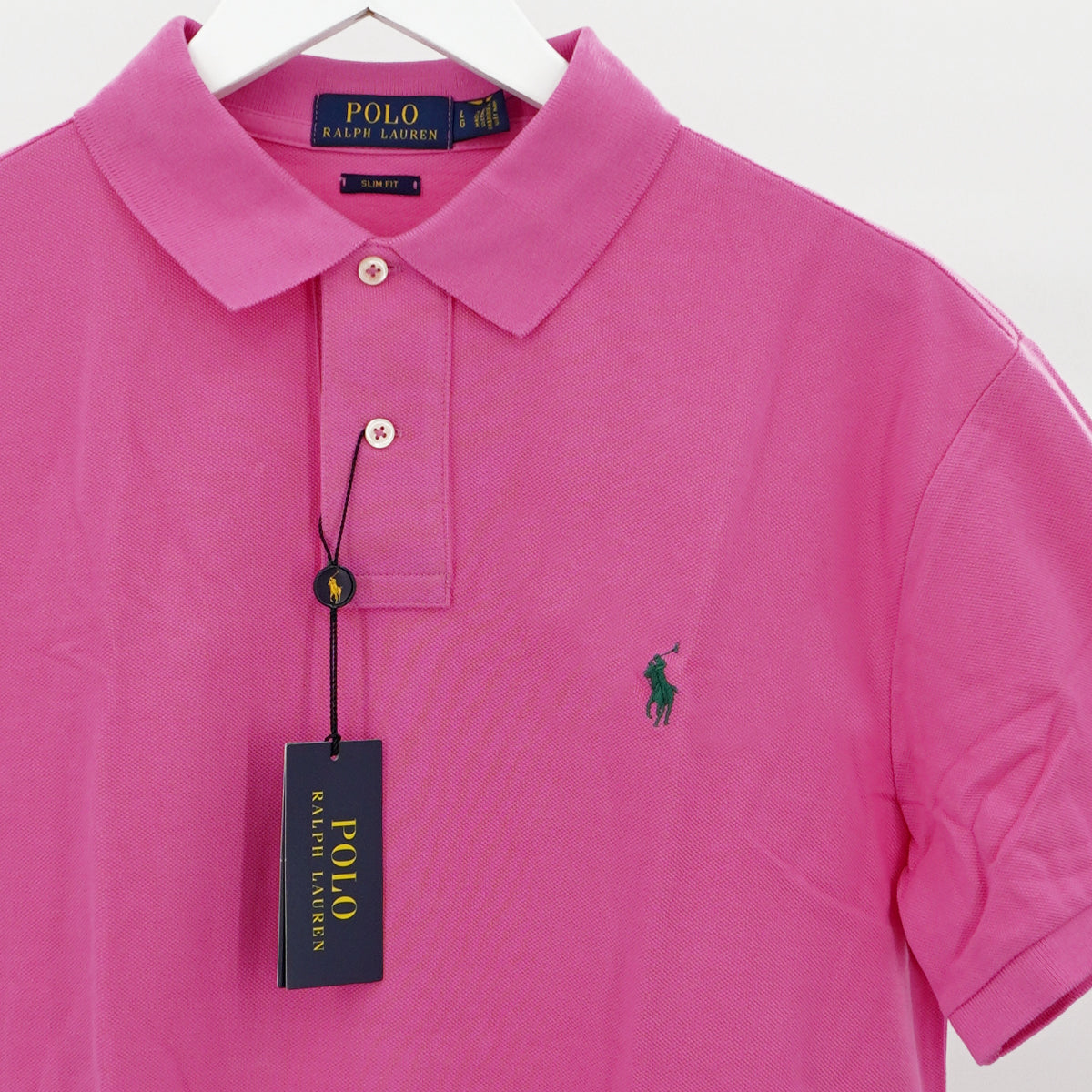 Ralph Lauren Polo Shirt Slim Fit in Maui Pink - Large