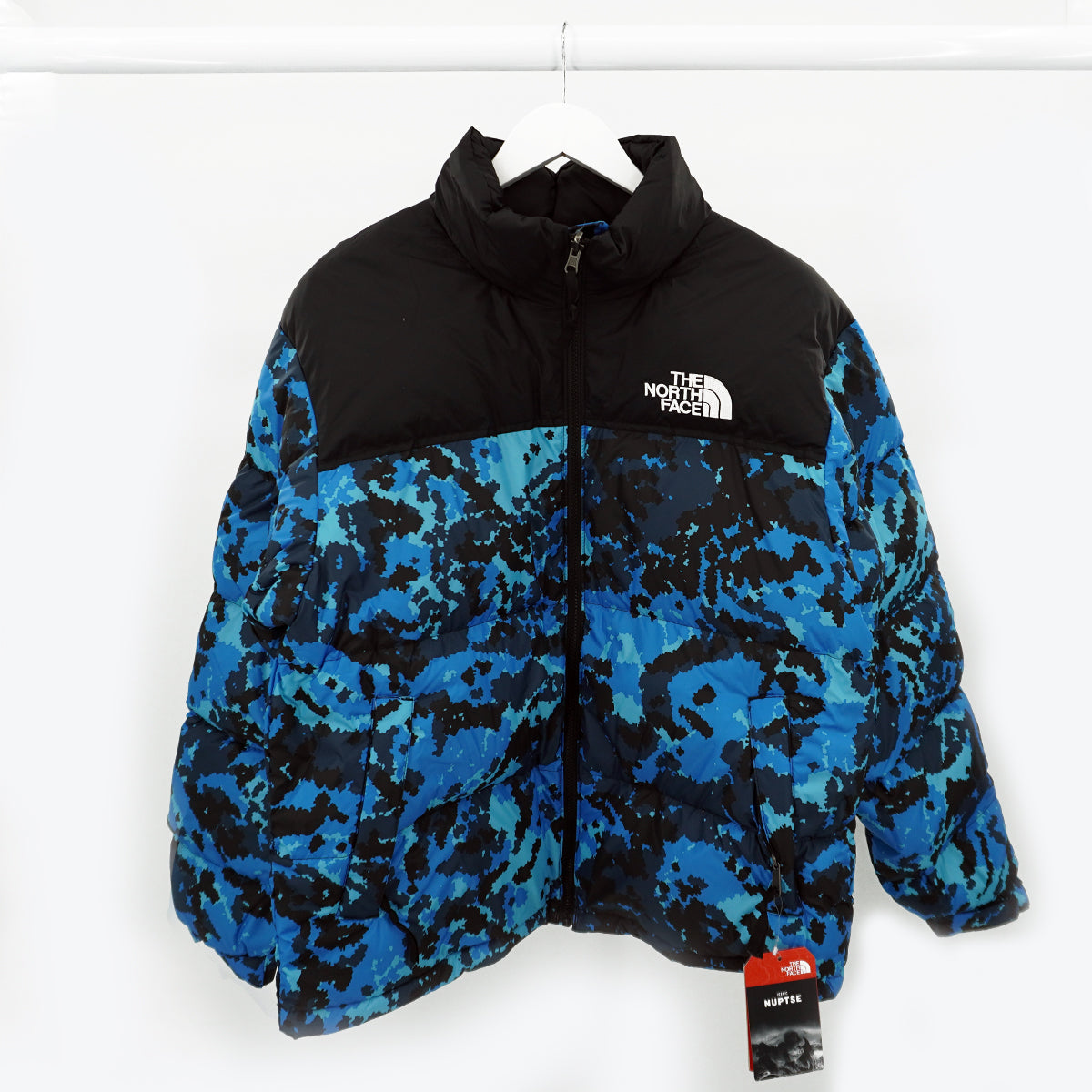 The North Face 1996 Retro Nuptse Blue Camo Jacket L