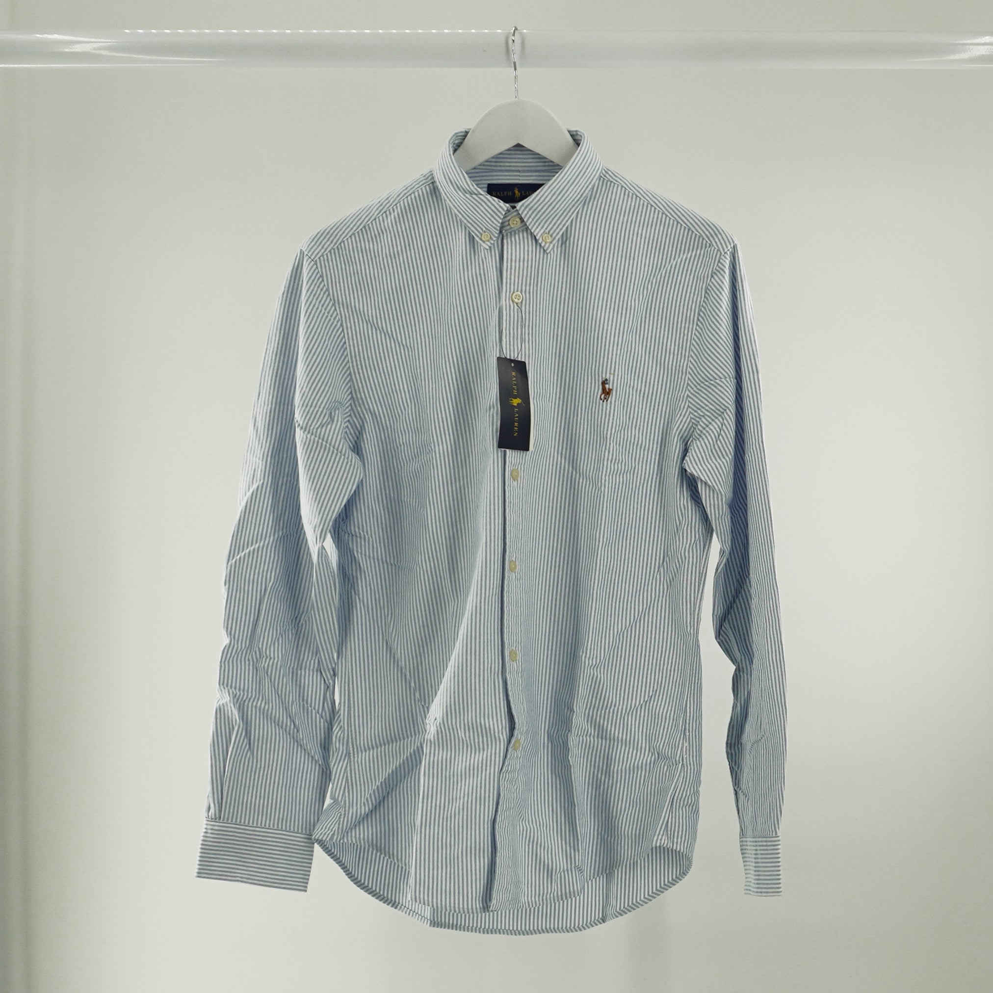 Polo Ralph Lauren Slim Fit Blue Stripe Shirt in Medium