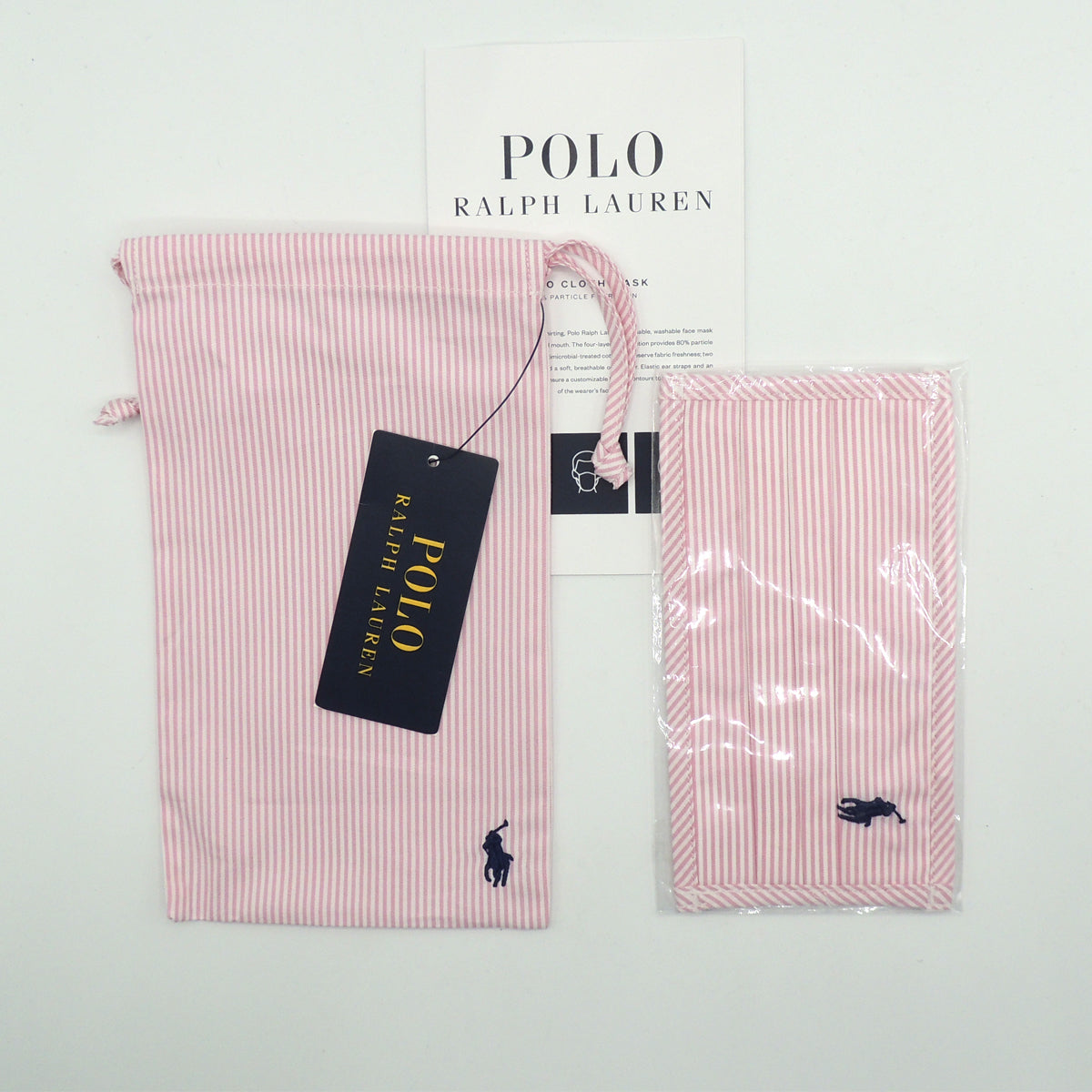 Polo Ralph Lauren Cotton Cloth Mask Pink S/M