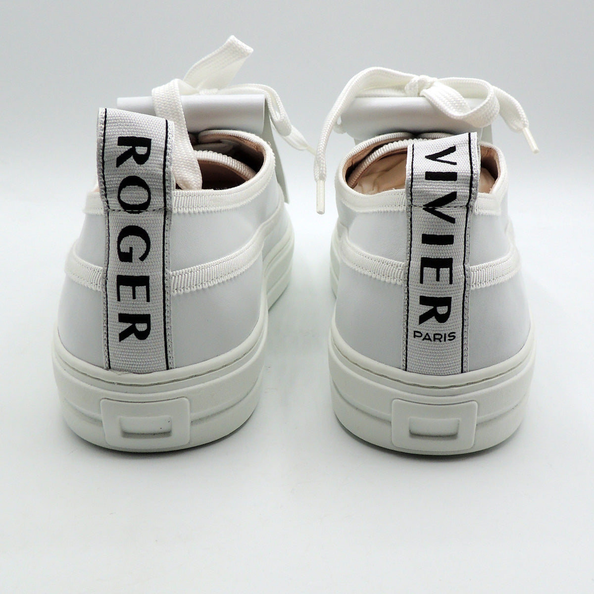 Roger Vivier Jewel Trainers in White UK 6