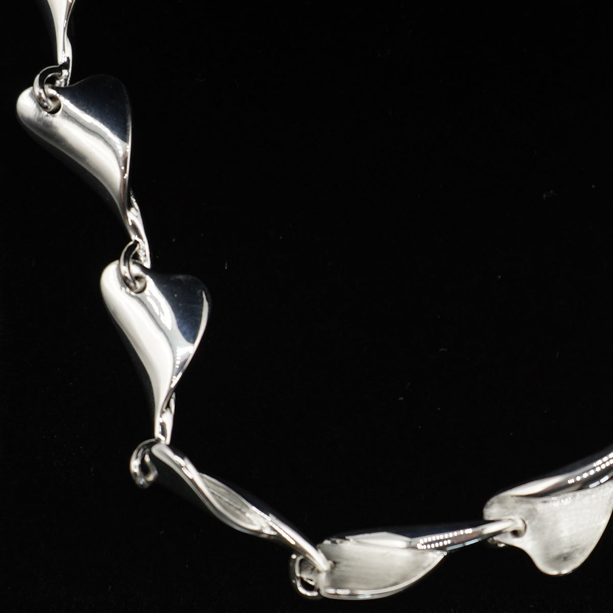 Silver Twisted Petal Bracelet