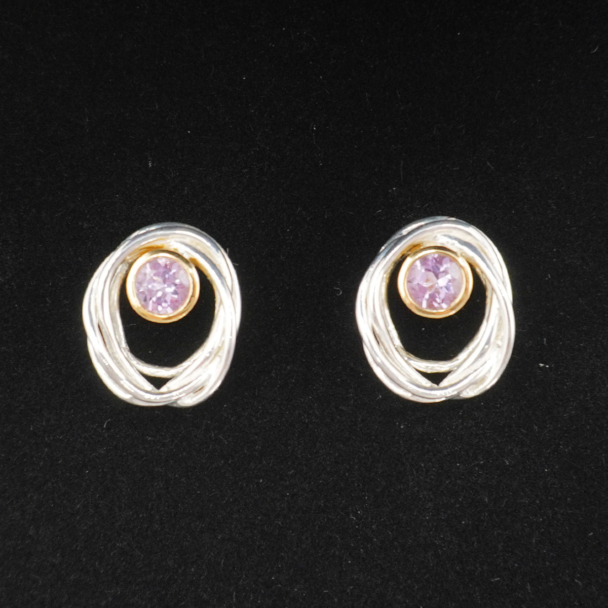 Silver and Amethyst Earrings