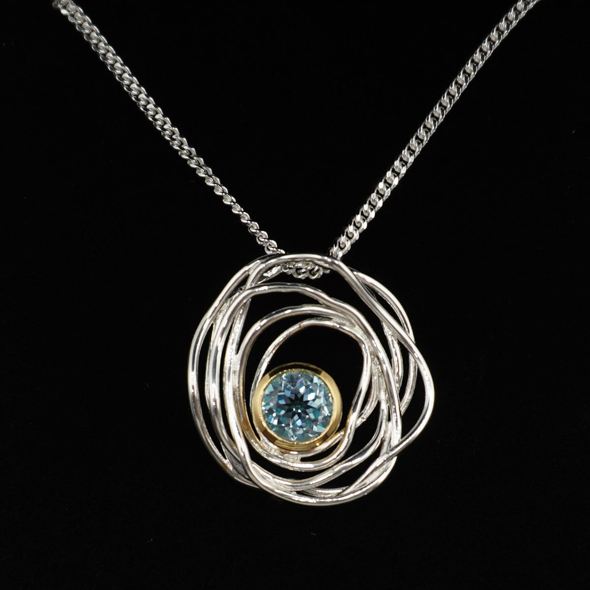 Silver and Topaz Pendant