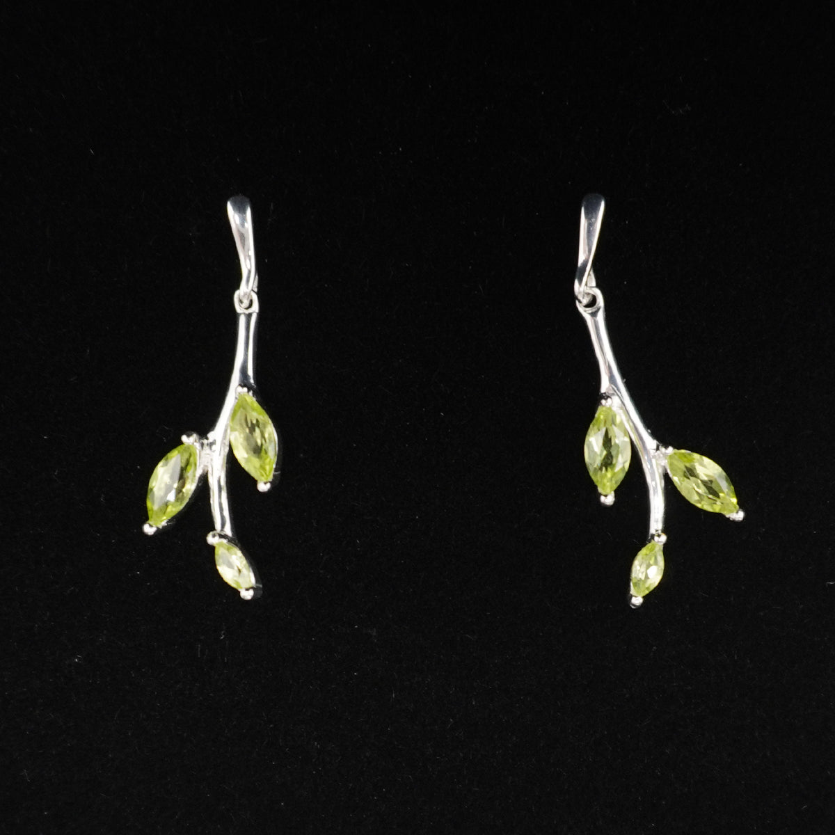 Silver and Peridot Earrings