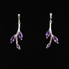 Load image into Gallery viewer, Silver and Amethyst Earrings