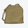 Stella McCartney Mini Falabella Metallic Woven Raffia Bag