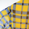 Diane Von Furstenberg Yellow Blue Gingham Wrap Dress Silk size UK 4